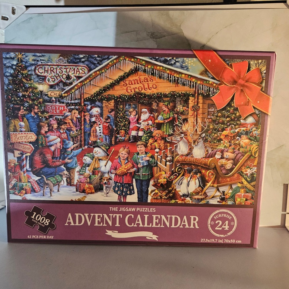 The Jigsaw Puzzles Advent Calendar 1008‎ Pieces Christmas Holiday Fun